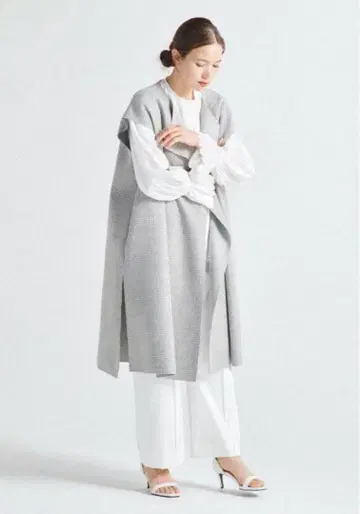 요리 체크 롱베스트 롱베스트 그레이