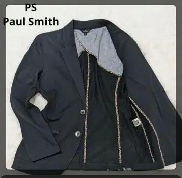 PS 폴스미스 테일러드 자켓 꽃무늬 라인 싱글 M 사이즈 네이비