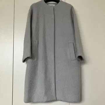 [ 새상품급 엘리오폴 ] 노카라 스카이블루 모헤어 코트
