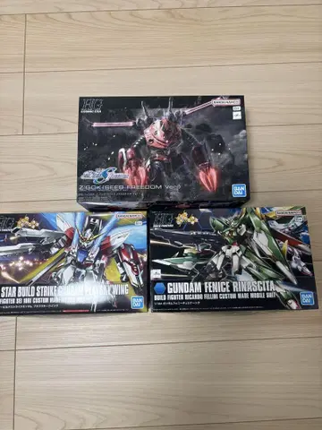 HG 건담 프라모델 3개 세트