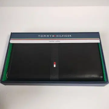 TOMMY HILFIGER 가죽 장지갑 블랙