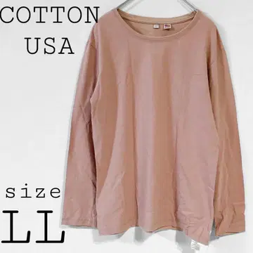 COTTON USA [ LL ] 롱 슬리브 T셔츠 핑크 계열 심플