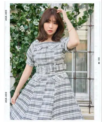 herlipto Classic Tweed Belted Dress S