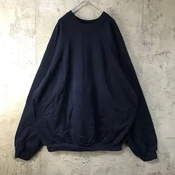 B198 구제 의류 트레이닝복 맨투맨 래글런 네이비 무지 90s Y2K