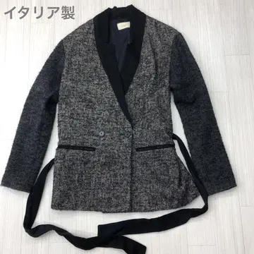 이탈리아제 coat 헤링본 절개 자켓