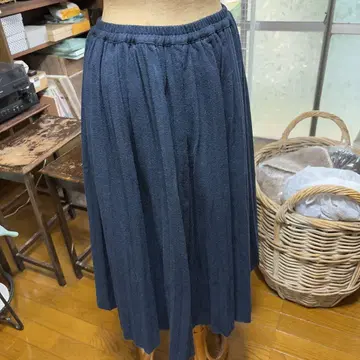 sun valley 울 플리츠 플레어 스커트