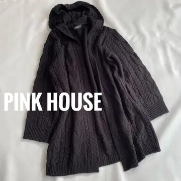 PINK HOUSE 핑크하우스 니트 가디건 블랙 롱