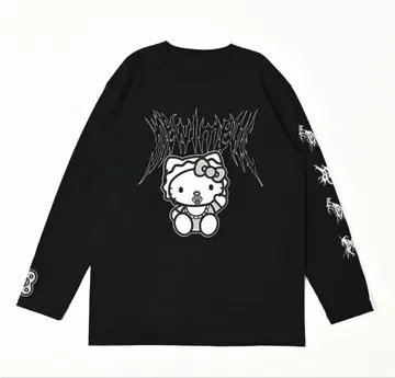 [ QOOZA ] HELLO KITTY 키티 콜라보 롱T