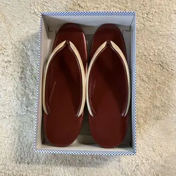 빨간색 조리 우레탄 23.5cm 화이트 타비 포함
