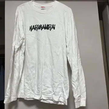 HARUKAMIZAI 긴팔 T셔츠 화이트