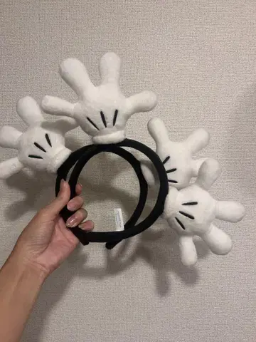 미키 손 모양 머리띠