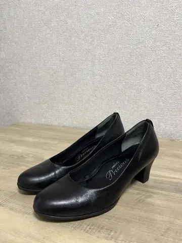 블랙 가죽 펌프스 n line precious