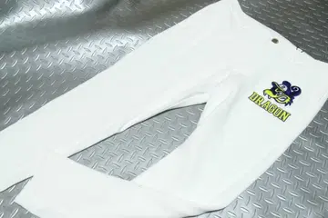 봄/여름 댄스 위드 드래곤 원포인트 로고 메쉬 롱 팬츠 4/WT