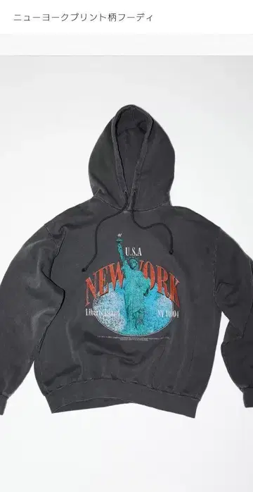 ZARA 뉴욕 프린트 패턴 후디