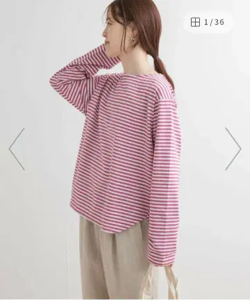 어반 리서치 도어스 라운드 헴 보더 롱 t 핑크