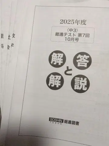 2025학년도 총진 테스트 10월호 중3