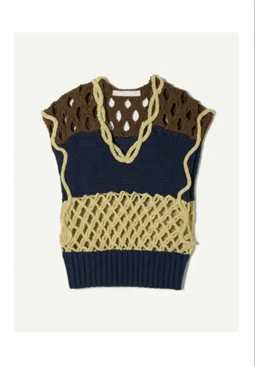 leinwandeMix Yarn Crochet Top 니트 베스트