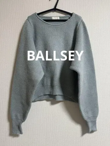 BALLSEY 기장 짧은 로우게이지 니트