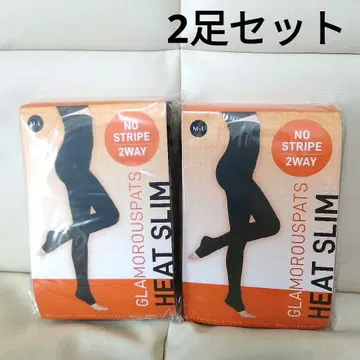 새상품 글래머러스 팻츠 히트 슬림 2족 세트 M-L