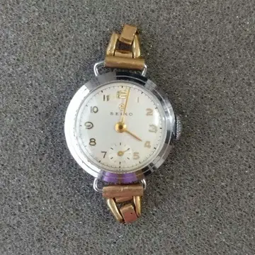 SEIKO 수동 와인딩 아날로그 시계 실버/골드