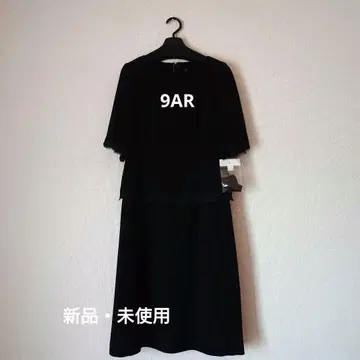 [ 블랙 포멀 ] 상복 소매 허리 레이스 장식 원피스
