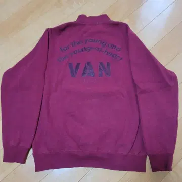 VAN 버건디 하프 지퍼 트레이닝복 L