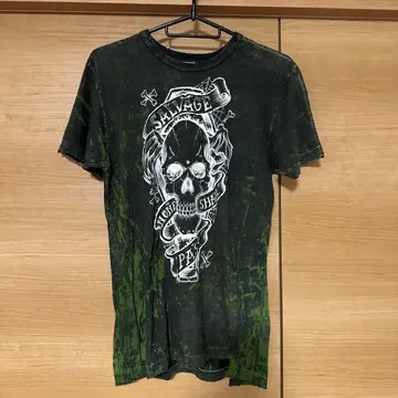 SALVAGE 스컬 T셔츠 블랙 그린