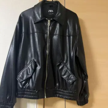 ZARA 블랙 가죽 자켓