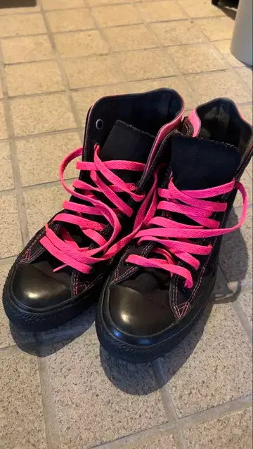 CONVERSE ALL STAR 하이컷 24.5 블랙/핑크