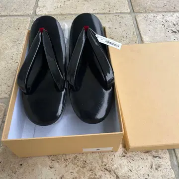 블랙 일본 나막신 M 사이즈
