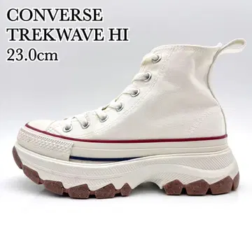 [ 컨디션 최상 ] 컨버스 트렉 웨이브 HI 화이트 통굽 23cm