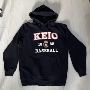 게이오기주쿠 KEIO 1888 BASEBALL 후드티 XL 네이비