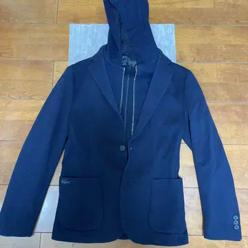 LACOSTE 후드 부착 자켓 네이비 US S