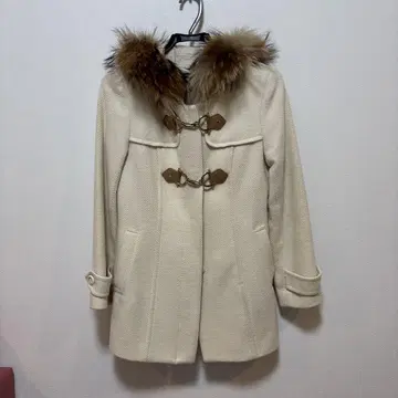 에니시스 anysis 아이보리 더플 코트 후드 부착