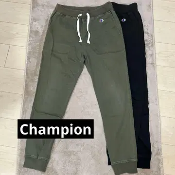 Champion 조거 팬츠 M 사이즈 올리브 블랙 2장 세트