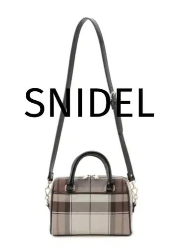 미사용 SNIDEL 체크 보스턴 백 숄더 스나이델