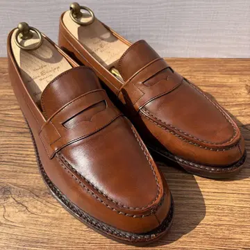 [새상품급] 자라 스리우야 코인 로퍼 27cm 브라운 가죽 신발