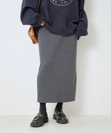 Spick & Span 라메 리브 니트 타이트 스커트 택 포함 미사용