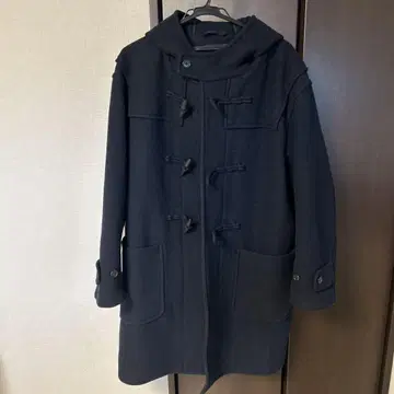 네이비 더플 코트 후드 부착 UNIQLO