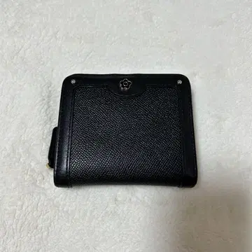 블랙 가죽 접이식 지갑