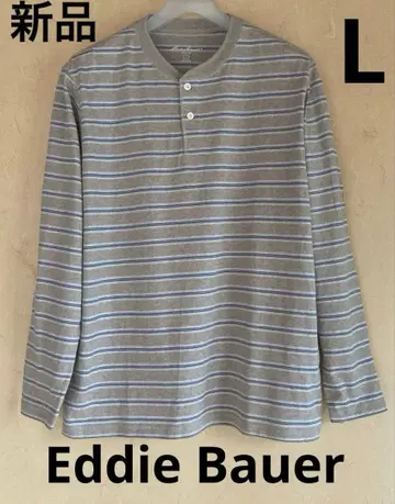 [ EddieBauer ] 새상품 헨리넥 긴팔 티셔츠 베이지