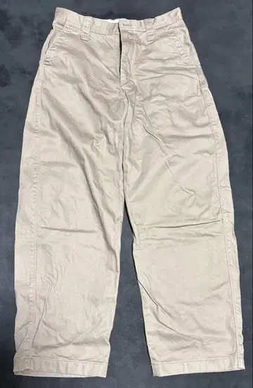 UNIQLO 베이지 와이드 팬츠 허리 73cm