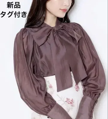 2WAY 리본 볼륨 슬리브 블라우스