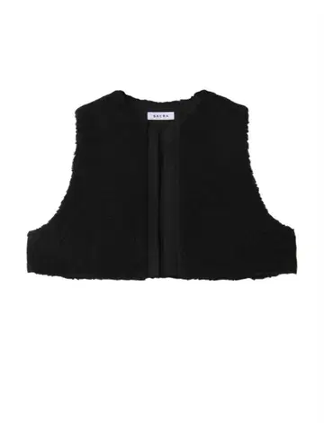 SACRA(사쿠라) POODLE FUR SHORT VEST 보아 베스트
