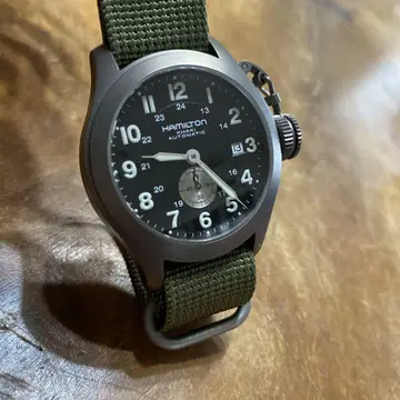 해밀턴 컨디션 최상 HAMILTON H774450 카키 티타늄 클래식