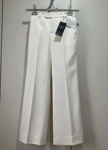 미사용 COUP DE CHANSE 여성용 와이드 팬츠 화이트 S~M