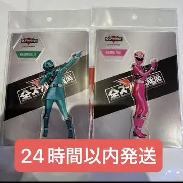 키라메이 그린 핑크 아크릴 스탠드 키라메이저 전 슈퍼전대전