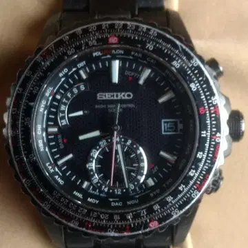 SEIKO 솔라 크로노그래프 블랙