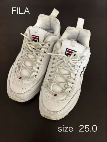 FILA 화이트 스니커즈 25.0