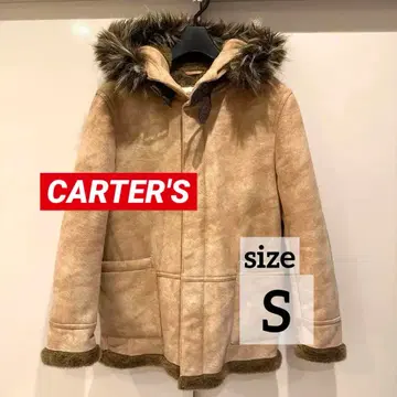 카터스 페이크 무스탕 코트 아우터 미디 기장 페이크 스웨이드 S